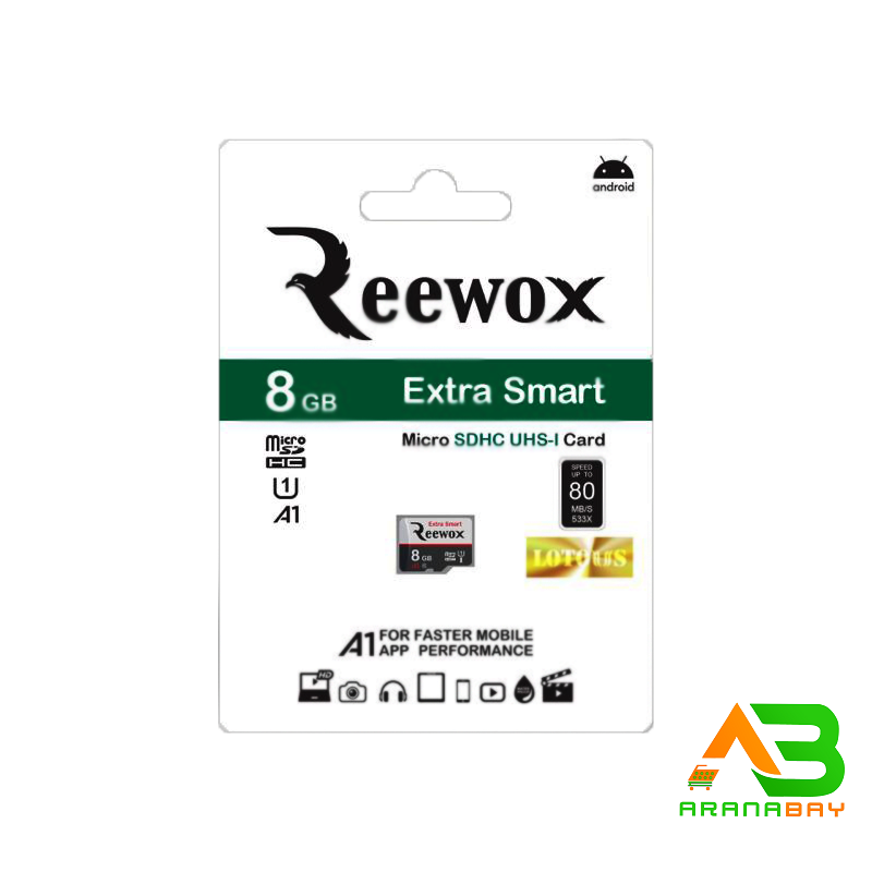 رم میکرو اس دی ظرفیت 8 گیگ برند Reewox مدل Extra Smart